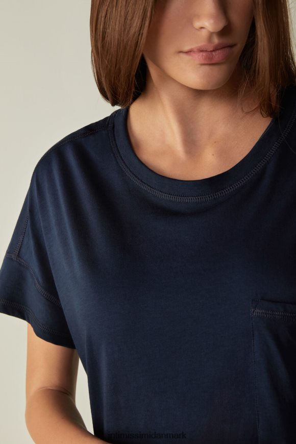 Intimissimi ultrafrisk supima bomulds natkjole Kvinder 1467-intens blå beklædning 8DZ4XJ1658