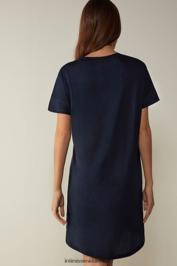 Intimissimi ultrafrisk supima bomulds natkjole Kvinder 1467-intens blå beklædning 8DZ4XJ1658