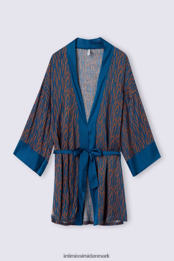 Intimissimi go animalier viskose satin kimono Kvinder 351j-st.go animalier lyscinn/blå beklædning 8DZ4XJ1490
