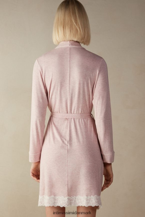 Intimissimi modal robe med blonde detalje Kvinder 008j-lyserød melange beklædning 8DZ4XJ1596