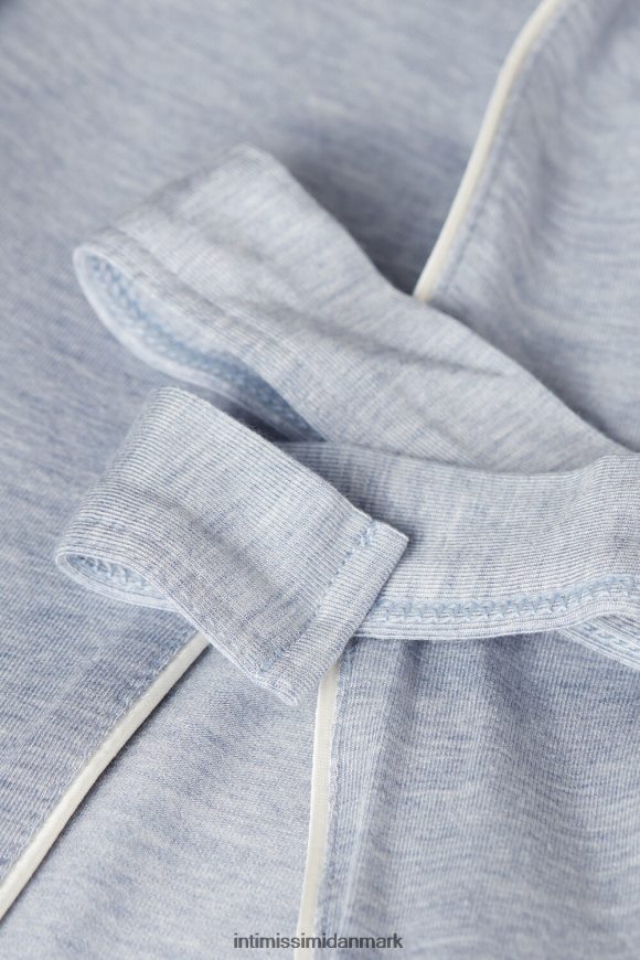 Intimissimi modal robe med blonde detalje Kvinder 009j-lyseblå melange beklædning 8DZ4XJ1604