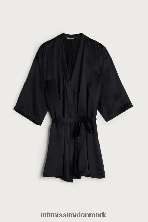 Intimissimi silke kimono Kvinder 019-sort beklædning 8DZ4XJ1679