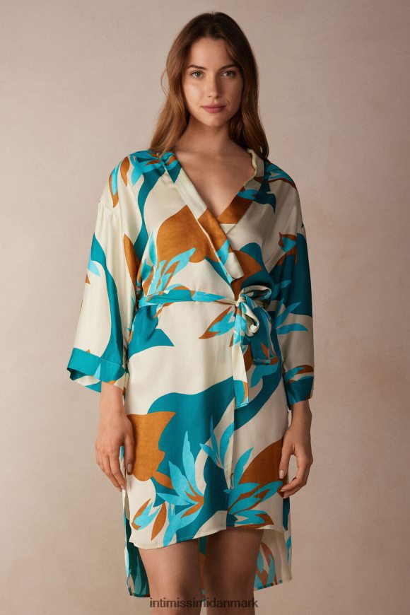 Intimissimi sommer vibes viskose satin kimono Kvinder 241j-sommervibes print beklædning 8DZ4XJ1523