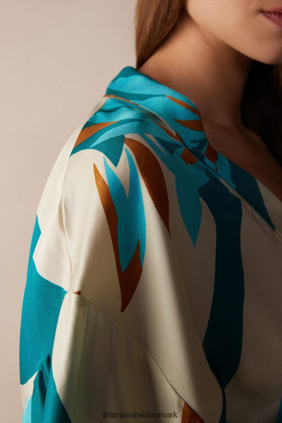 Intimissimi sommer vibes viskose satin kimono Kvinder 241j-sommervibes print beklædning 8DZ4XJ1523