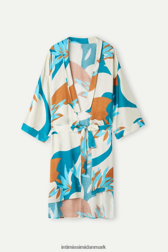 Intimissimi sommer vibes viskose satin kimono Kvinder 241j-sommervibes print beklædning 8DZ4XJ1523