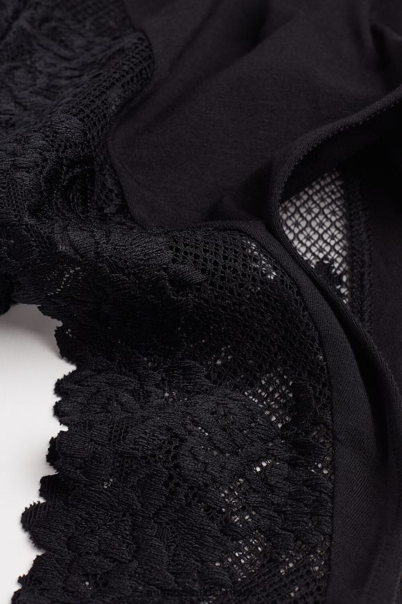 Intimissimi smukke blomster v-hals krop Kvinder 019-sort beklædning 8DZ4XJ1376