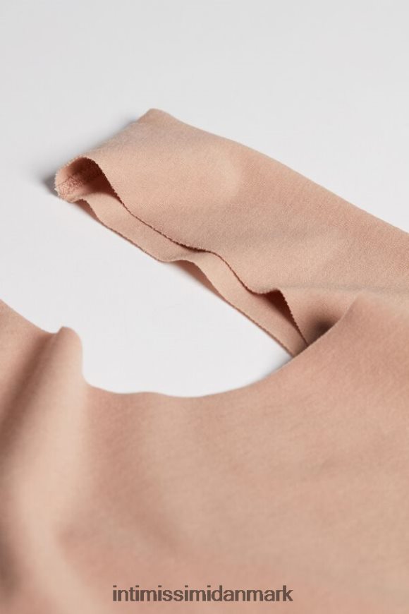Intimissimi supima bodysuit i bomuld med rund hals Kvinder 044-blød beige beklædning 8DZ4XJ1426