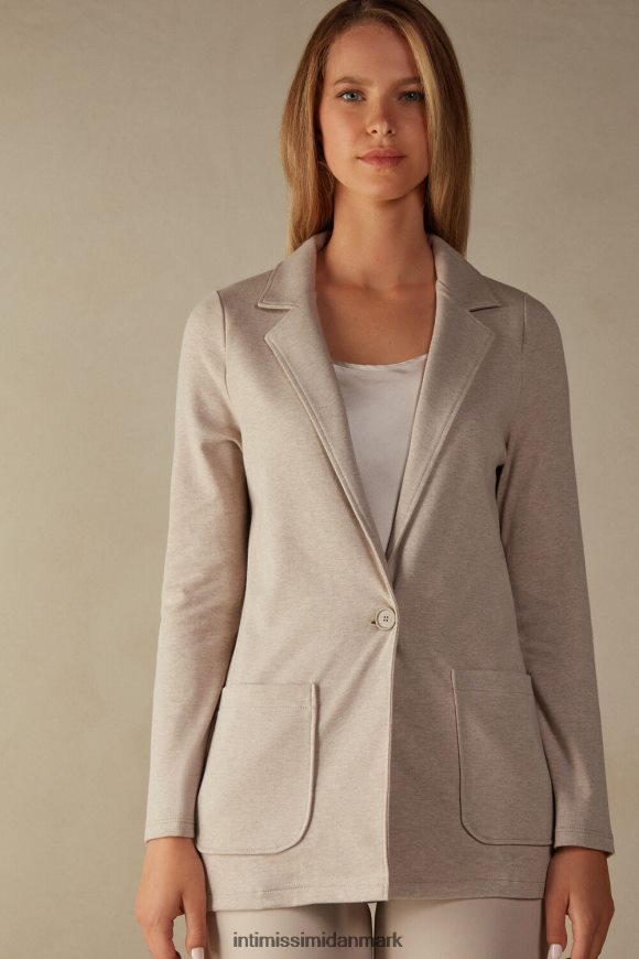 Intimissimi bomuldsjakke med interlock-knapper Kvinder 3041-bianco beklædning 8DZ4XJ1360