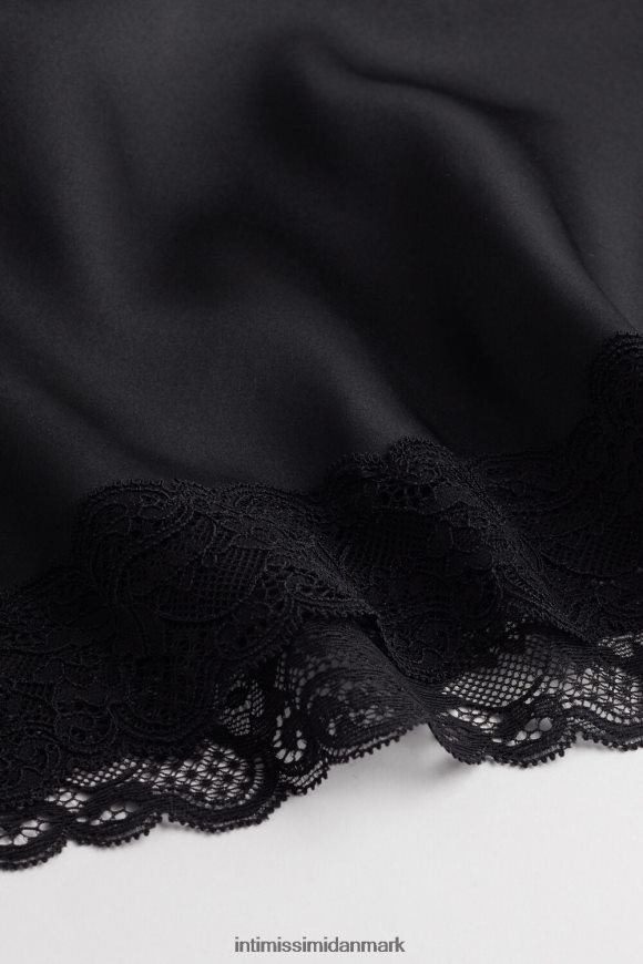 Intimissimi blonde og silke top Kvinder 019-sort beklædning 8DZ4XJ1478