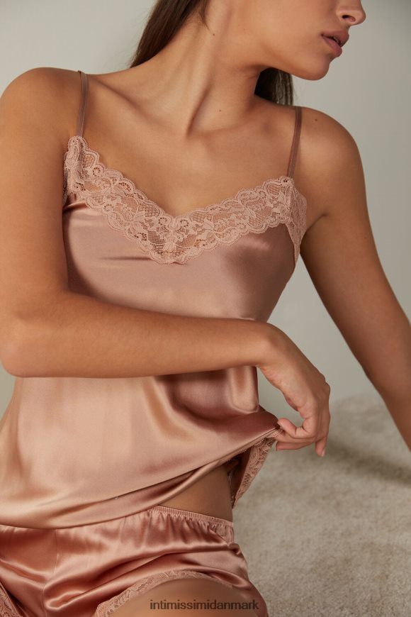 Intimissimi blonde og silke top Kvinder 163i-satin pink beklædning 8DZ4XJ1435