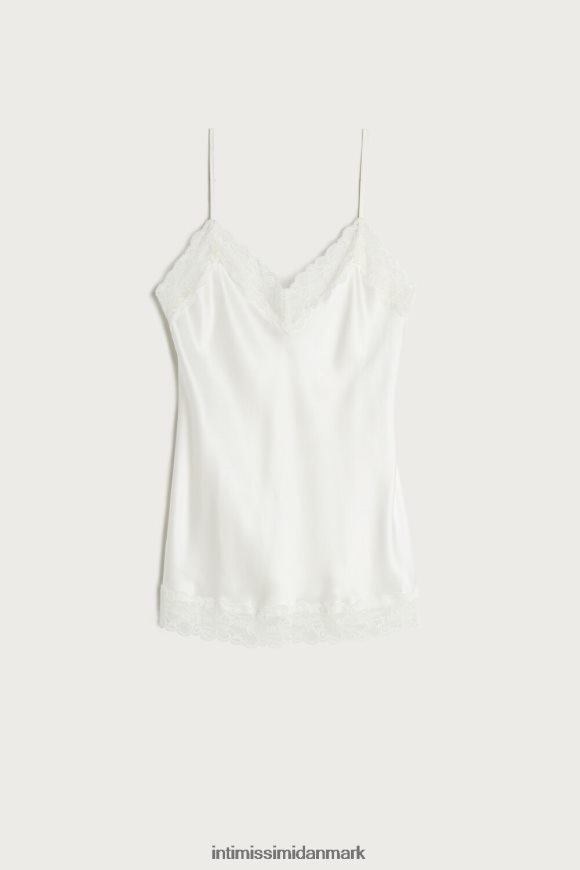 Intimissimi blonde og silke top Kvinder 2127-pulver hvid beklædning 8DZ4XJ1473
