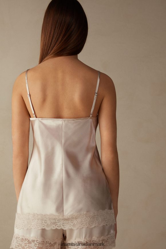 Intimissimi blonde og silke top Kvinder 2280-lyserød silke beklædning 8DZ4XJ1477