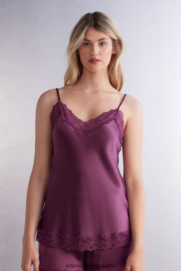 Intimissimi blonde og silke top Kvinder 345j-lilla vin beklædning 8DZ4XJ1265