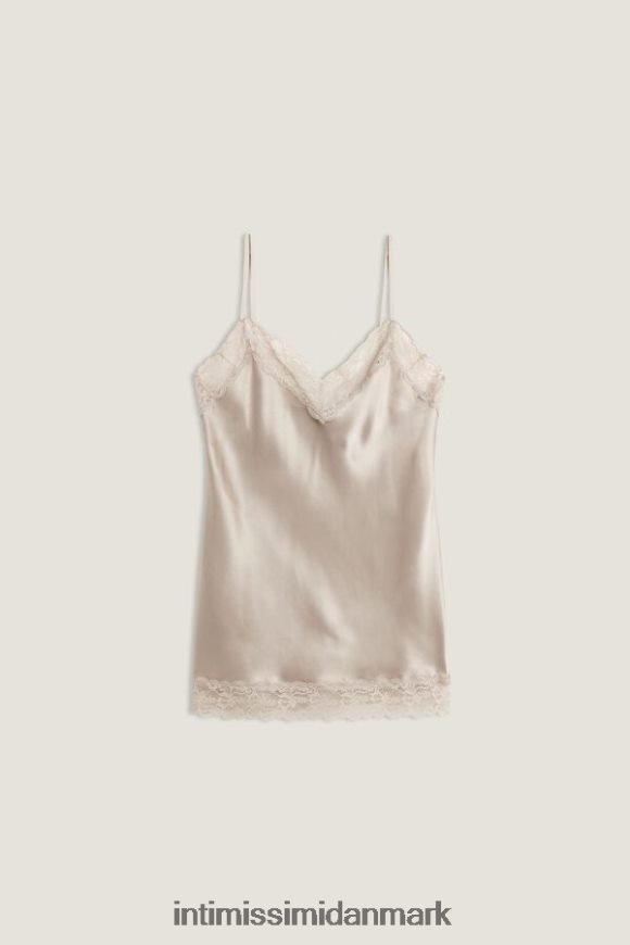 Intimissimi blonde og silke top Kvinder 651i-pulver beige beklædning 8DZ4XJ1405