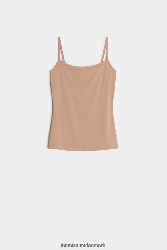 Intimissimi let top med stropper i mikrofiber Kvinder 044-blød beige beklædning 8DZ4XJ1479