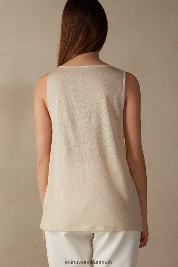Intimissimi linned camisole Kvinder 913i-beige reb beklædning 8DZ4XJ1293
