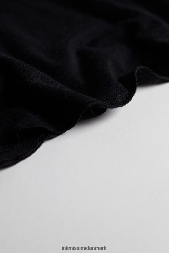 Intimissimi modal kashmir ultralet top med bred skulder Kvinder 019-sort beklædning 8DZ4XJ1452