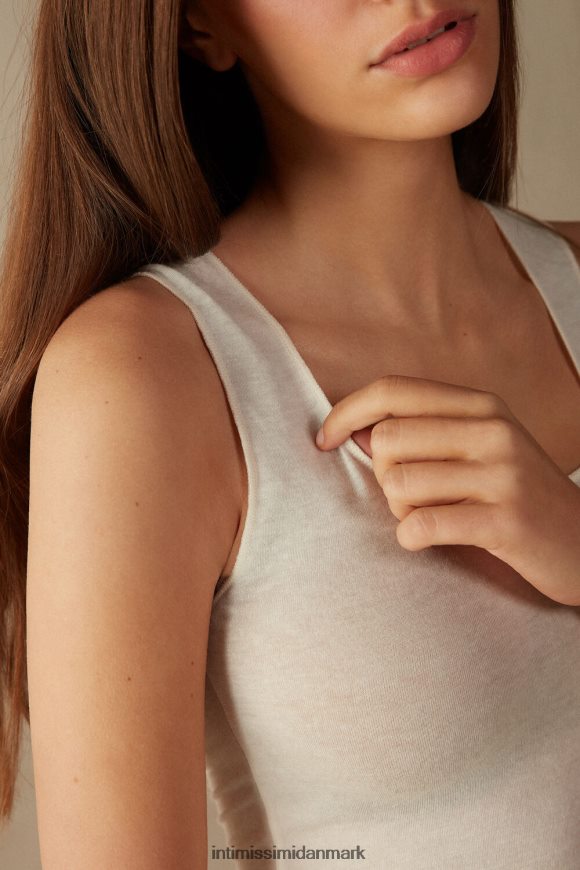 Intimissimi modal kashmir ultralet top med bred skulder Kvinder 231i-naturlig vanilje beklædning 8DZ4XJ1431
