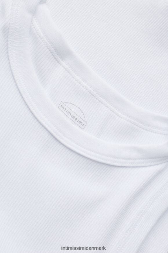 Intimissimi ribbet supima bomuldsvest Kvinder 001-hvid beklædning 8DZ4XJ1288