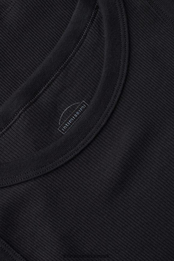 Intimissimi ribbet supima bomuldsvest Kvinder 019-sort beklædning 8DZ4XJ1287