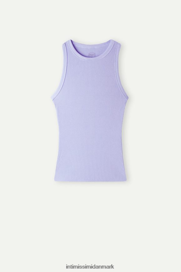 Intimissimi ribbet supima bomuldsvest Kvinder 212j-sød lavendel beklædning 8DZ4XJ1286