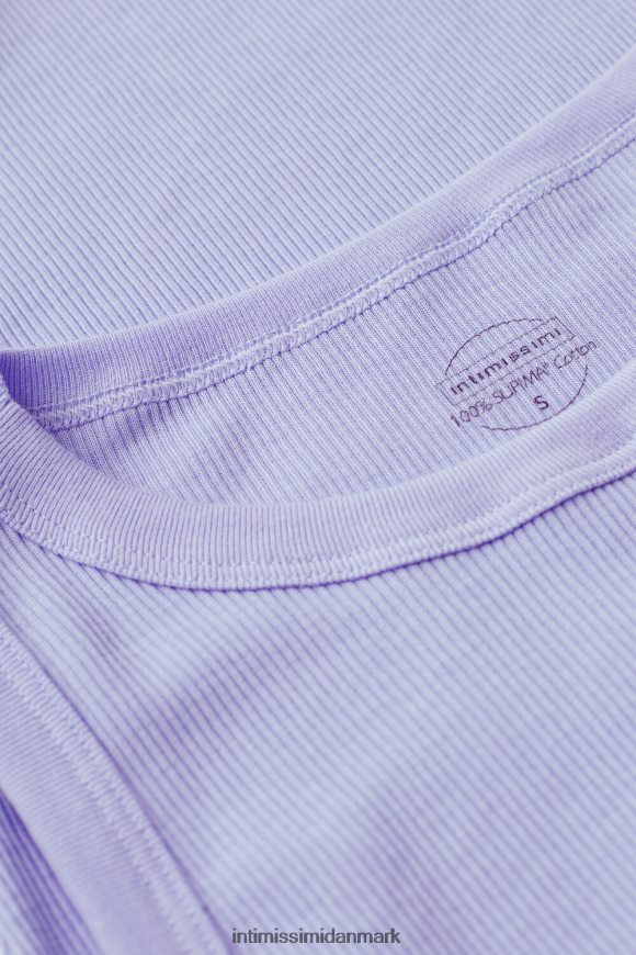Intimissimi ribbet supima bomuldsvest Kvinder 212j-sød lavendel beklædning 8DZ4XJ1286