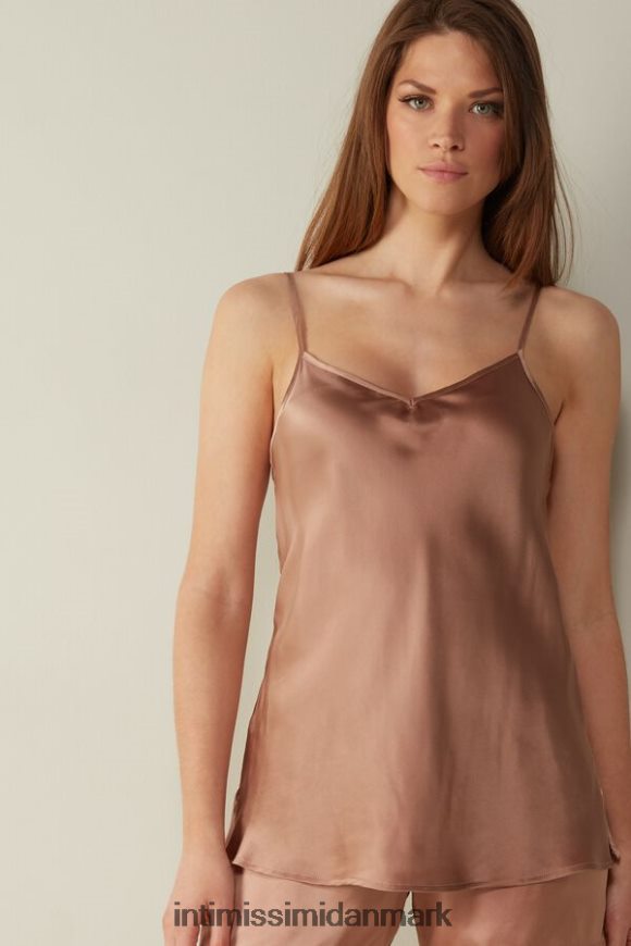 Intimissimi silke satin top med v-hals Kvinder 163i-satin pink beklædning 8DZ4XJ1395
