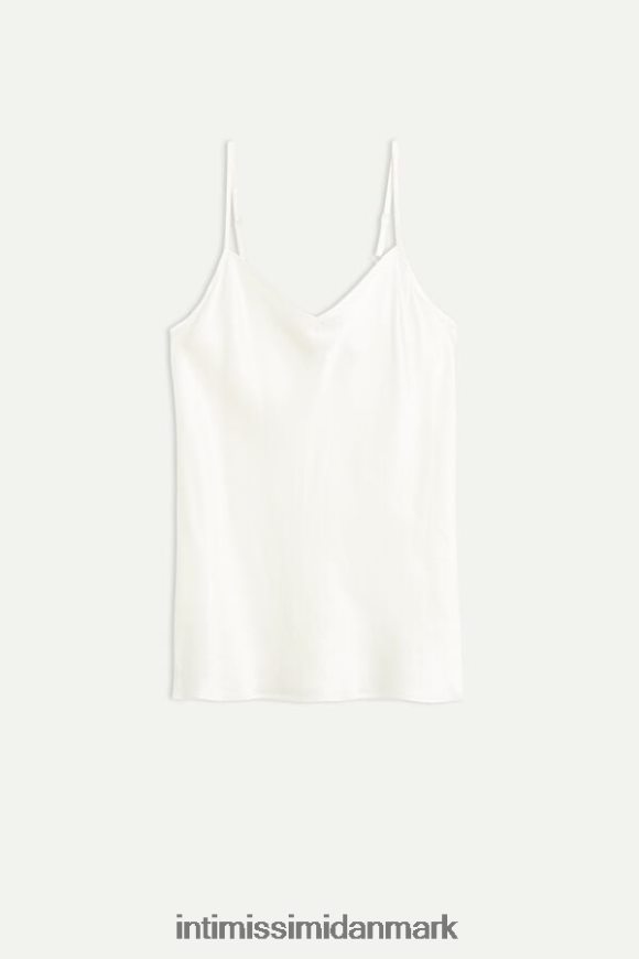 Intimissimi silke satin top med v-hals Kvinder 2127-pulver hvid beklædning 8DZ4XJ1394