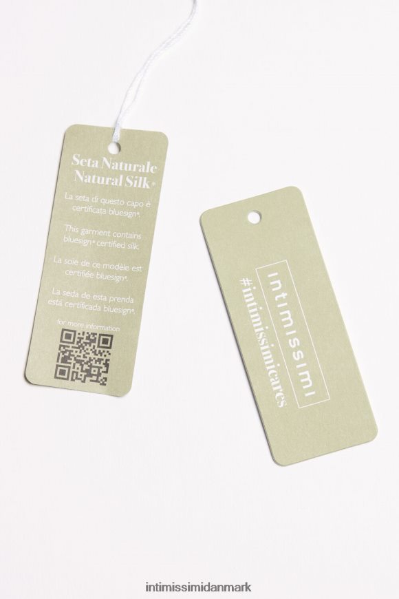 Intimissimi silke satin top med v-hals Kvinder 651i-pulver beige beklædning 8DZ4XJ1393