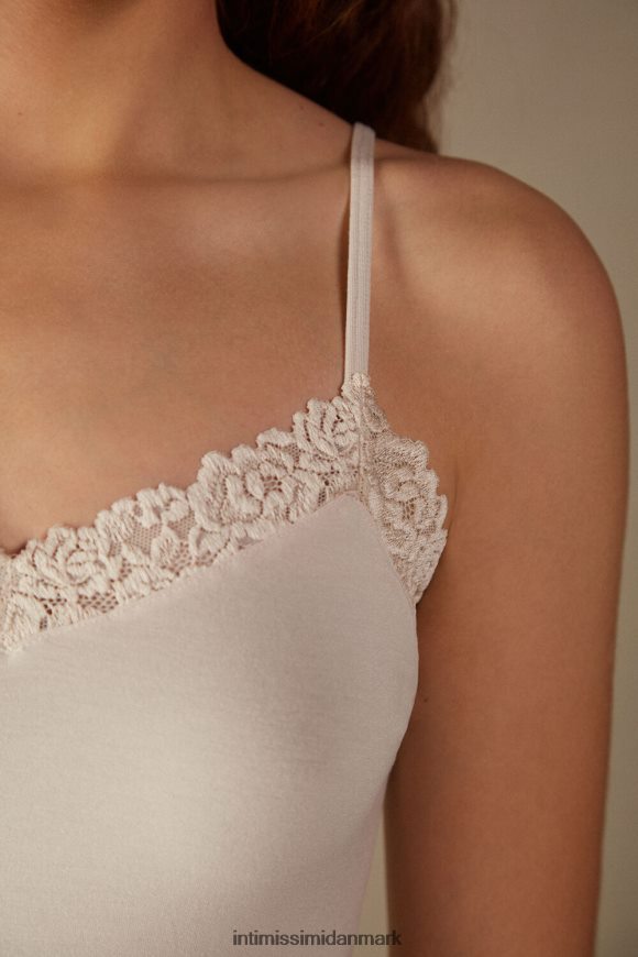 Intimissimi smukke blomster modal top Kvinder 2280-lyserød silke beklædning 8DZ4XJ1354