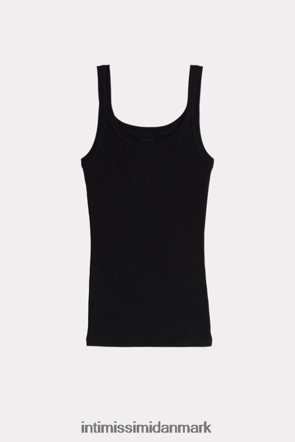 Intimissimi supima bomuld racer vest top Kvinder 019-sort beklædning 8DZ4XJ1461