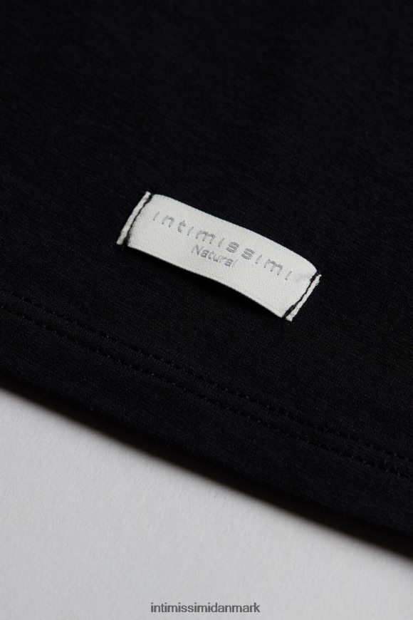 Intimissimi tanktop med bred skulder i naturlig bomuld Kvinder 019-sort beklædning 8DZ4XJ1486