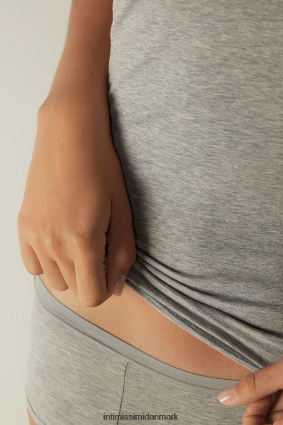 Intimissimi top med stropper i naturlig bomuld Kvinder 031-lysegrå melange beklædning 8DZ4XJ1485