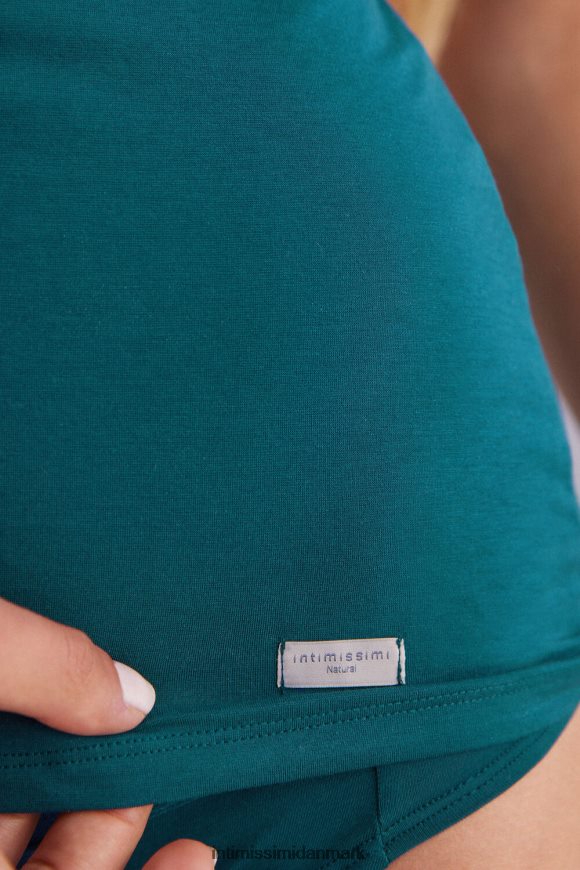 Intimissimi top med stropper i naturlig bomuld Kvinder 346j-blågrøn beklædning 8DZ4XJ1270