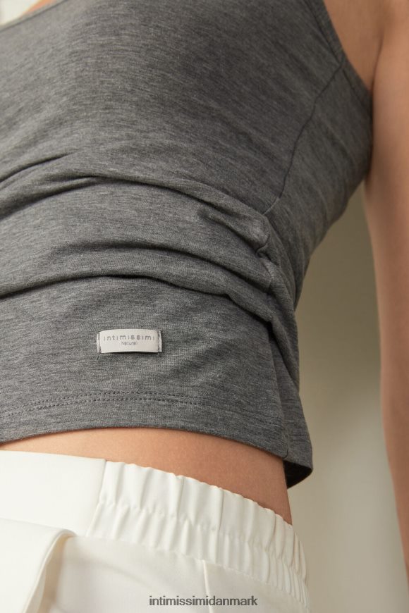 Intimissimi top med stropper i naturlig bomuld Kvinder 616i-cloud grå blanding beklædning 8DZ4XJ1409