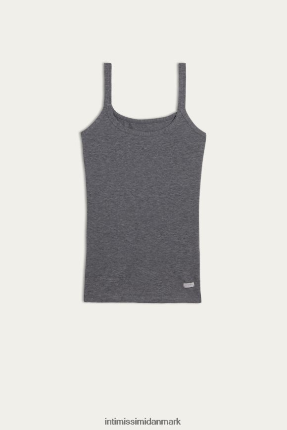 Intimissimi top med stropper i naturlig bomuld Kvinder 616i-cloud grå blanding beklædning 8DZ4XJ1409