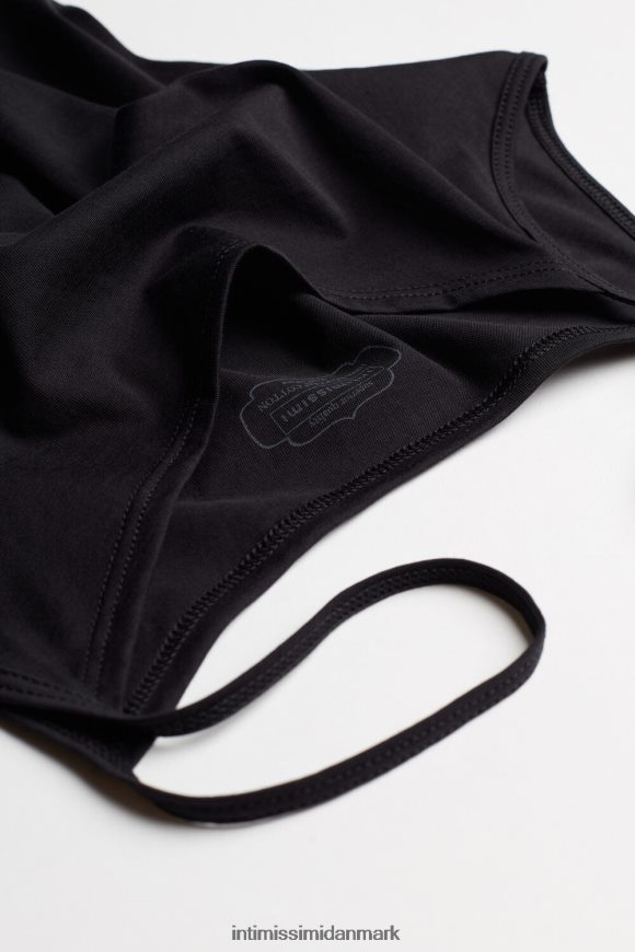 Intimissimi ultrafrisk supima bomuldsvest top Kvinder 019-sort beklædning 8DZ4XJ1464