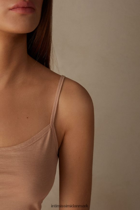 Intimissimi ultrafrisk supima bomuldsvest top Kvinder 044-blød beige beklædning 8DZ4XJ1459
