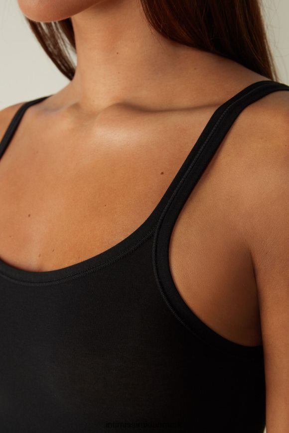 Intimissimi ultralet supima bomuldstop Kvinder 019-sort beklædning 8DZ4XJ1412