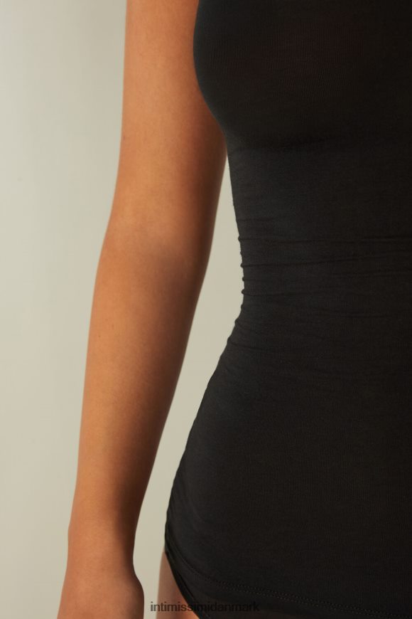 Intimissimi ultralet supima bomuldstop Kvinder 019-sort beklædning 8DZ4XJ1412