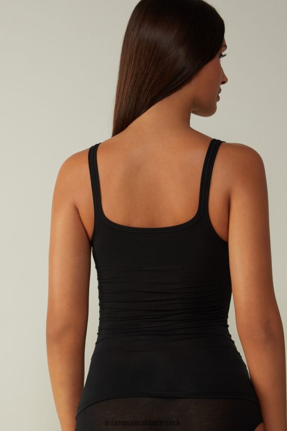 Intimissimi ultralet supima bomuldstop Kvinder 019-sort beklædning 8DZ4XJ1412