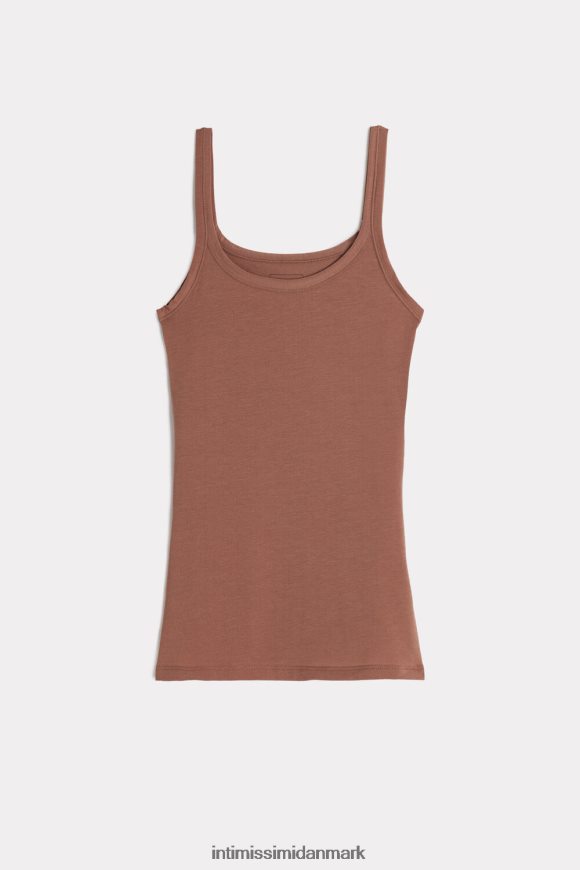 Intimissimi ultralet supima bomuldstop Kvinder 502i-mørk beige beklædning 8DZ4XJ1410