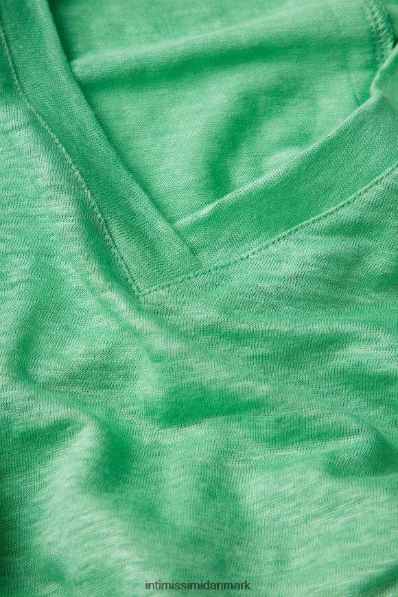 Intimissimi kortærmet hørtop med v-hals Kvinder 218j-æble mynte beklædning 8DZ4XJ1310