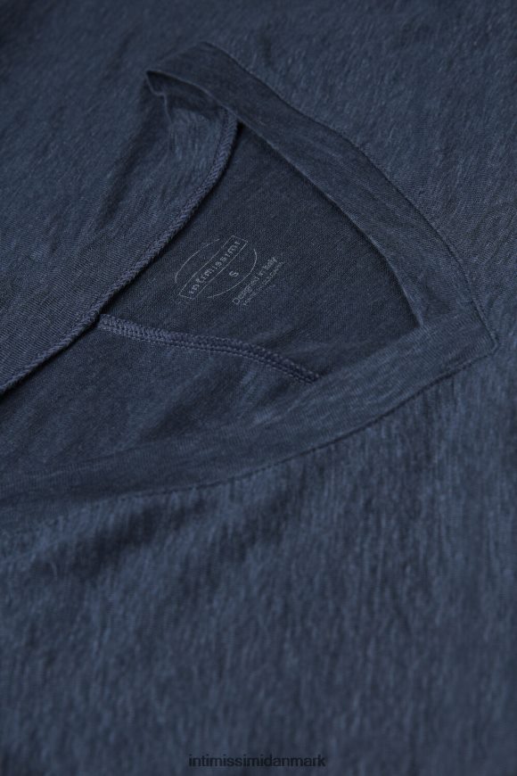 Intimissimi kortærmet hørtop med v-hals Kvinder 243j-sømand blå beklædning 8DZ4XJ1302