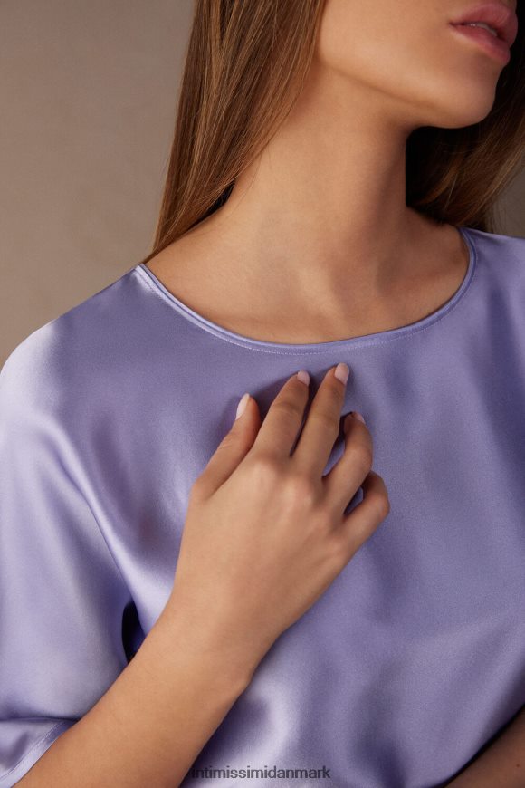 Intimissimi kortærmet silke og modal top Kvinder 212j-sød lavendel beklædning 8DZ4XJ1316