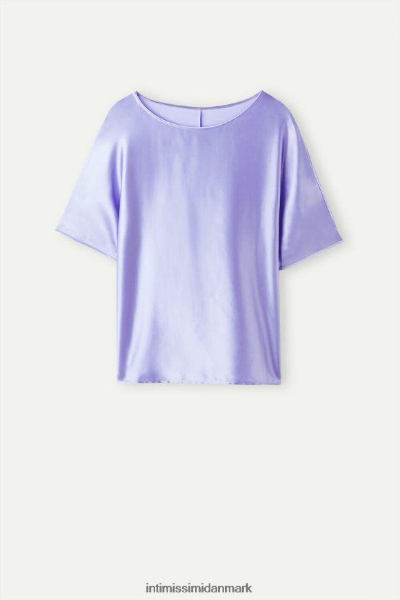 Intimissimi kortærmet silke og modal top Kvinder 212j-sød lavendel beklædning 8DZ4XJ1316