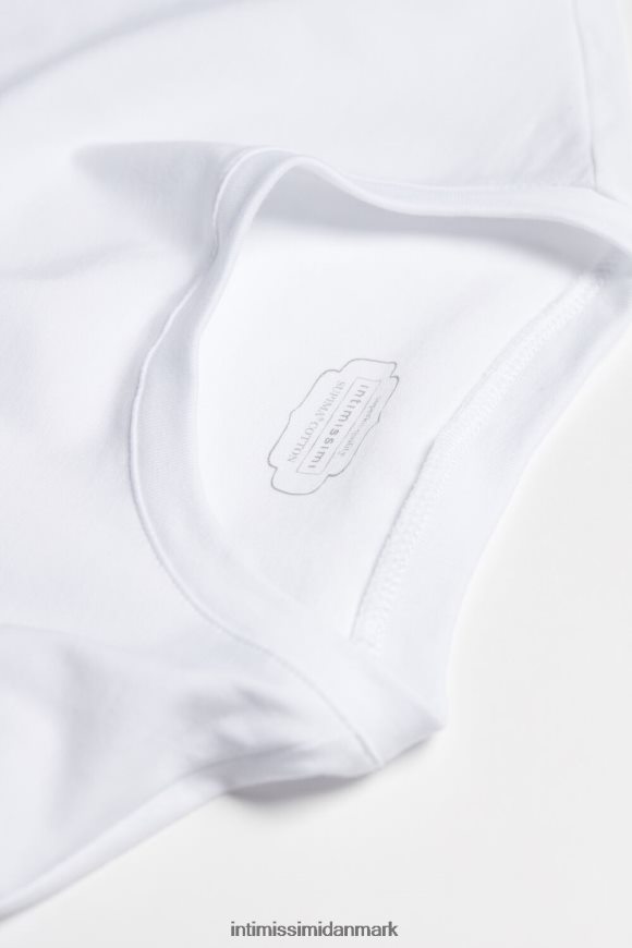 Intimissimi kortærmet stretch supima bomuldstop Kvinder 001-hvid beklædning 8DZ4XJ1420