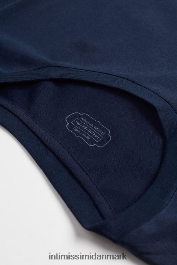 Intimissimi kortærmet supima bomuldstop Kvinder 1467-intens blå beklædning 8DZ4XJ1418