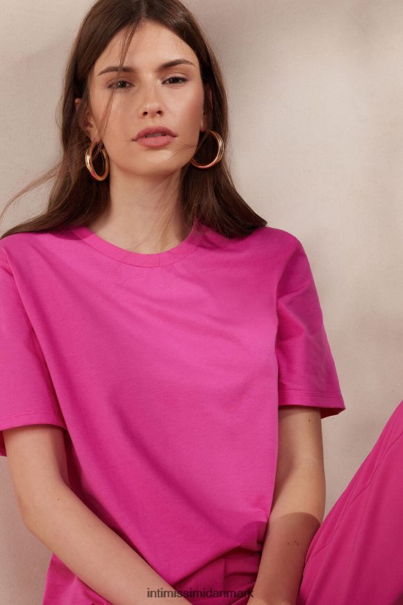 Intimissimi kortærmet supima bomuldstop Kvinder 206j-valentin pink beklædning 8DZ4XJ1283