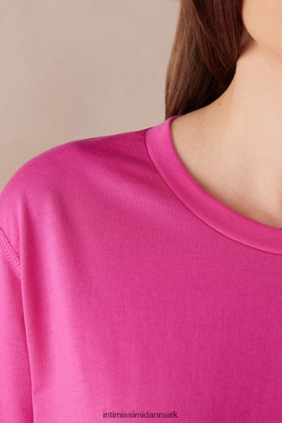 Intimissimi kortærmet supima bomuldstop Kvinder 206j-valentin pink beklædning 8DZ4XJ1283